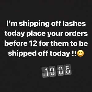 Shipments!!! Lashes !!!